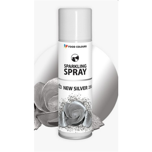 Food S10-N Barwnik w Spray SILVER 250ml (8%) -zdjęcie numer 1