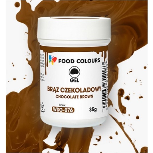 Food Żel Brąz Czekolad WSG-076 Chocolate Brown 35g -zdjęcie numer 1