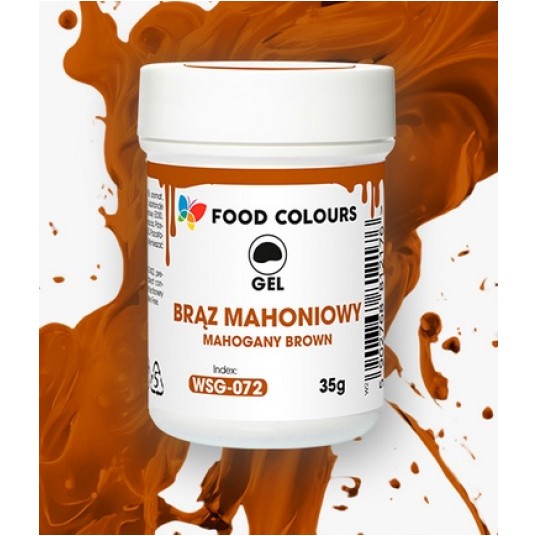 Food Żel Brąz Mahoniowy WSG-072 Mahogany Brown 35g -zdjęcie numer 1
