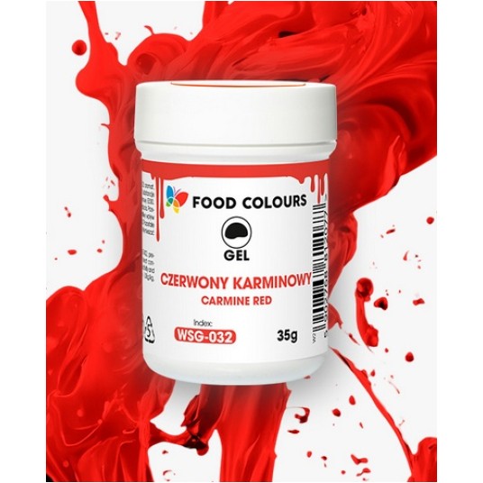 Food Żel Czerwony Karmino WSG-032 Carmine Red 35g -zdjęcie numer 1