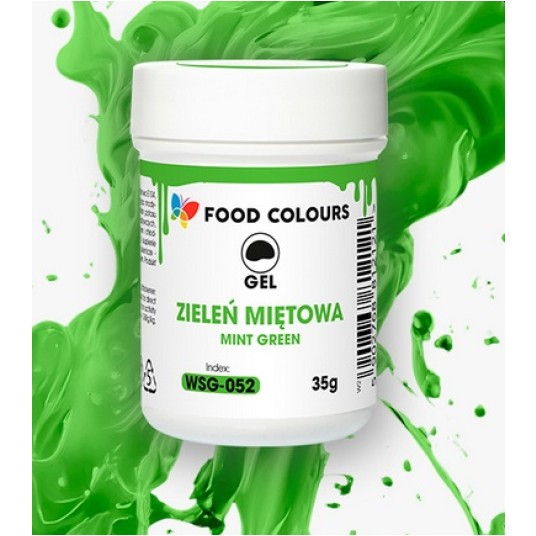 Food Żel Zieleń Miętowa WSG-052 Mint Green 35g -zdjęcie numer 1