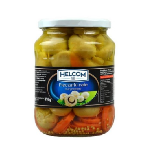 HELCOM Pieczarki marynowane całe 720ml 680/350g -zdjęcie numer 1