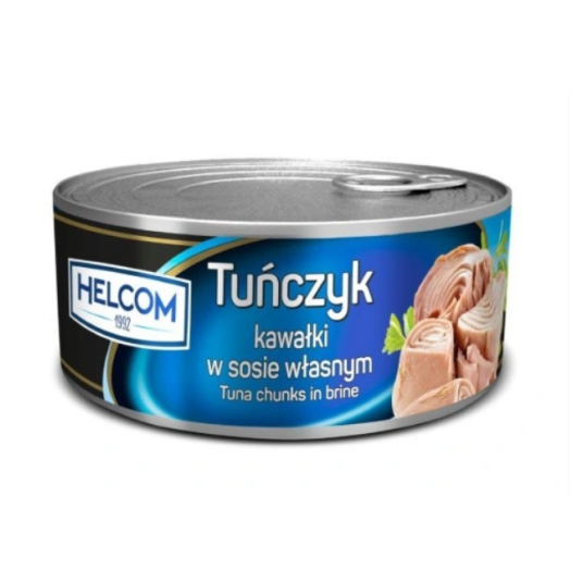 HELCOM Tuńczyk kawałki w sosie własnym 170g -zdjęcie numer 1