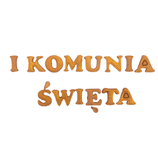HOKUS Litery " W DNIU CHRZTU ŚW" "I KOMUNIA ŚW" -zdjęcie numer 1