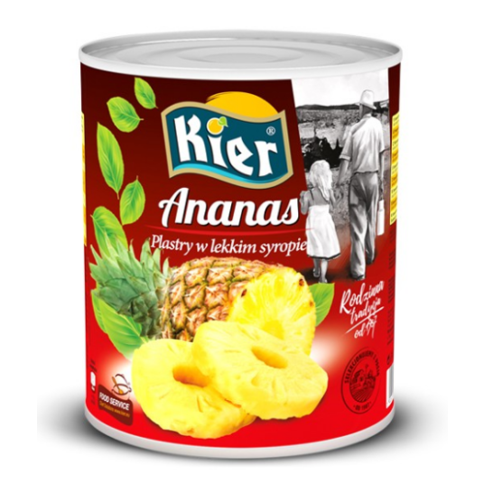 KIER Ananas plastry 3035g/1840g -zdjęcie numer 1