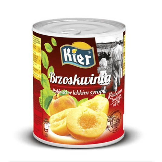 KIER Brzoskwinia 820g/480g połówki w syropie K/12 -zdjęcie numer 1