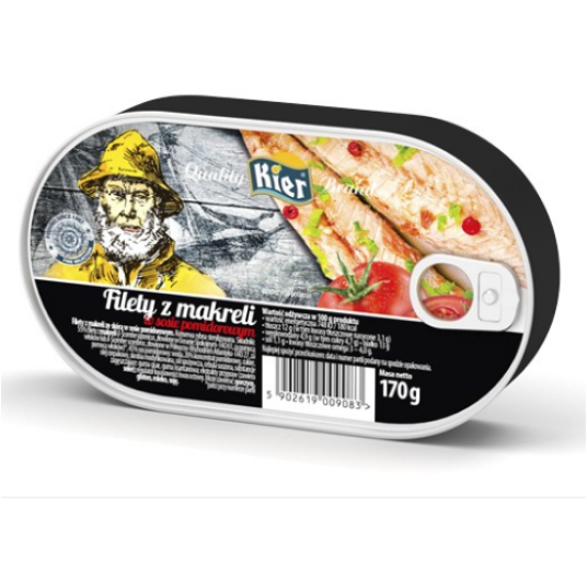 KIER Filety z makreli w pomidorach 170g K/12 -zdjęcie numer 1