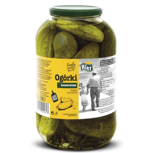 KIER Ogórki konserwowe 4100g/2200g SŁÓJ (9-12cm) -zdjęcie numer 1