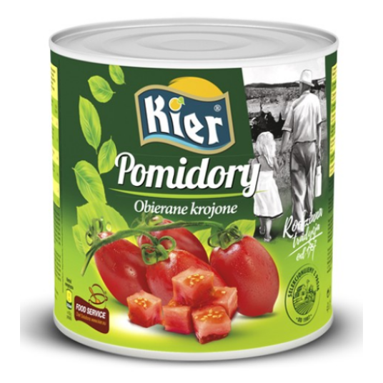 KIER Pomidory kostka b.skóry 2500g/1500g PELATI -zdjęcie numer 1