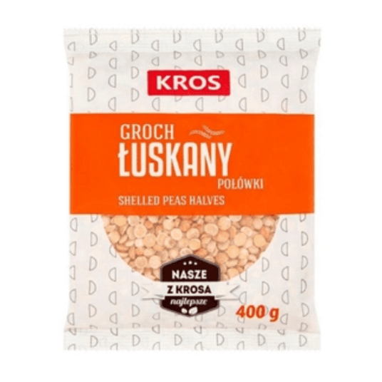 KROS Groch łuskany połówki 400g WOREK K/12 -zdjęcie numer 1