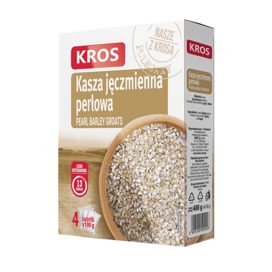 KROS Kasza jęczmienna perłowa 4x100g KARTONIK K/12 -zdjęcie numer 1