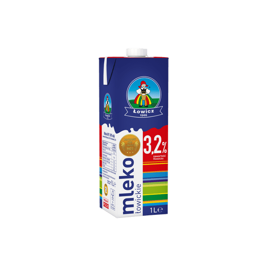 ŁOWICZ Mleko UHT 3,2% 1L Premium K/12 -zdjęcie numer 1
