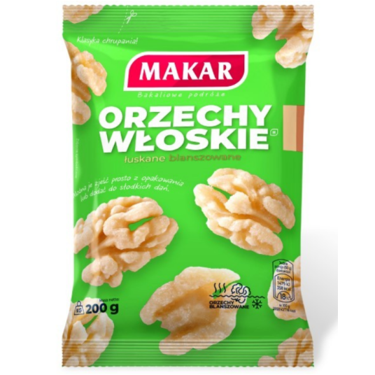 MAKAR Orzech włoski BLANSZOWANY 200g K/25szt -zdjęcie numer 1