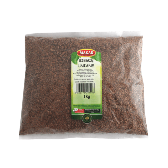 MAKAR Siemię lniane 1 kg K/10szt -zdjęcie numer 1