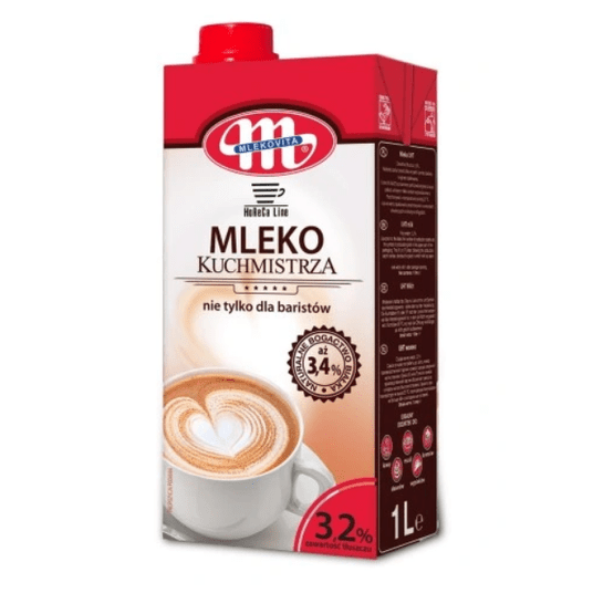 MLEKOVITA Mleko UHT 3,2% 1L.KUCHMISTRZA BARISTÓW -zdjęcie numer 1