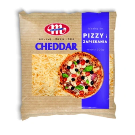 MLEKOVITA Ser cheddar wiórki 300g -zdjęcie numer 1