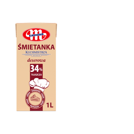 MLEKOVITA Śmietanka UHT kuchmistrza 34% 1L HR -zdjęcie numer 1