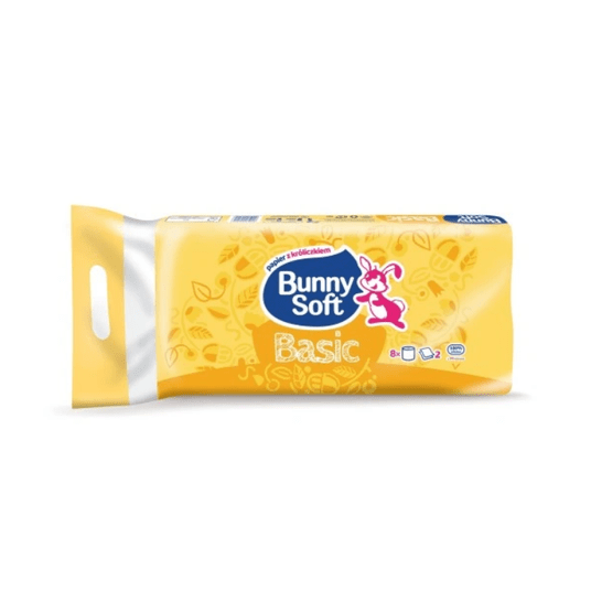 Papier toaletowy BIAŁY BUNNY ŻÓŁTY 2w a'8 K/8op -zdjęcie numer 1