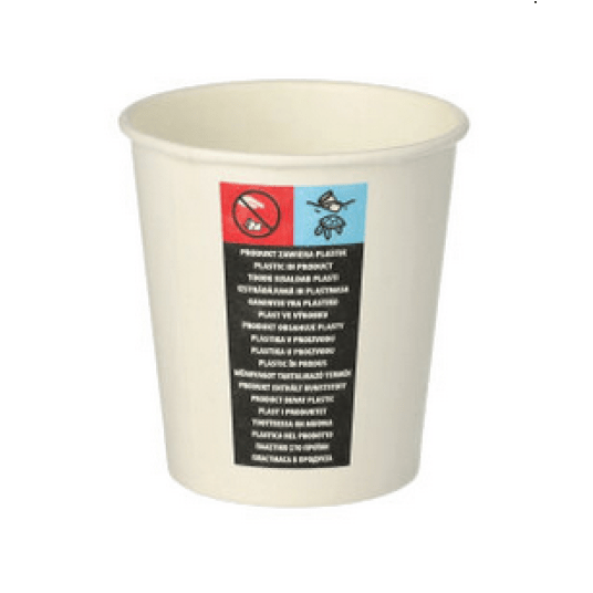 PAPSTAR 45029 Kubek 100ml papier BIAŁY A'100 K/30 -zdjęcie numer 1
