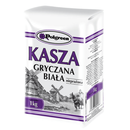 POLGREEN Kasza Gryczana BIAŁA niepalona 500g K/12 -zdjęcie numer 1