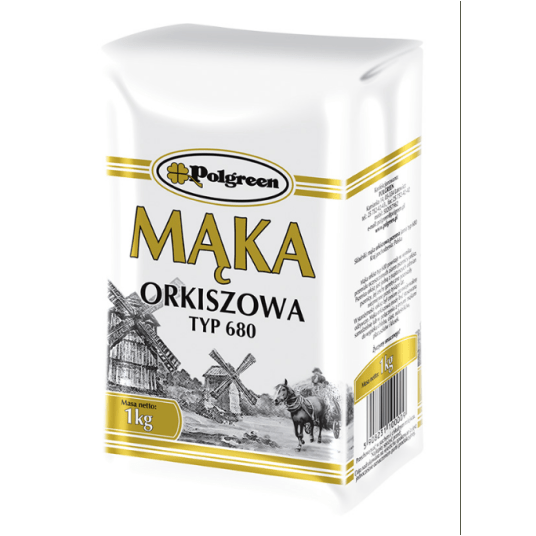 POLGREEN Mąka ORKISZOWA 680 1kg K/10szt -zdjęcie numer 1