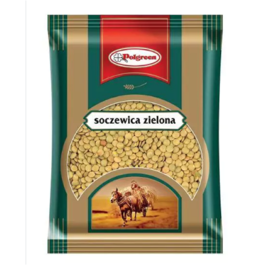 POLGREEN Soczewica Zielona 500g K/14szt -zdjęcie numer 1
