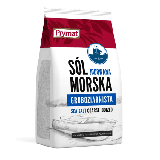 PRYMAT Sól morska jodowana gruboziarnist 900G K/10 -zdjęcie numer 1