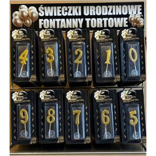 Świeczki ZŁOTE CYFRY K/20 -zdjęcie numer 1