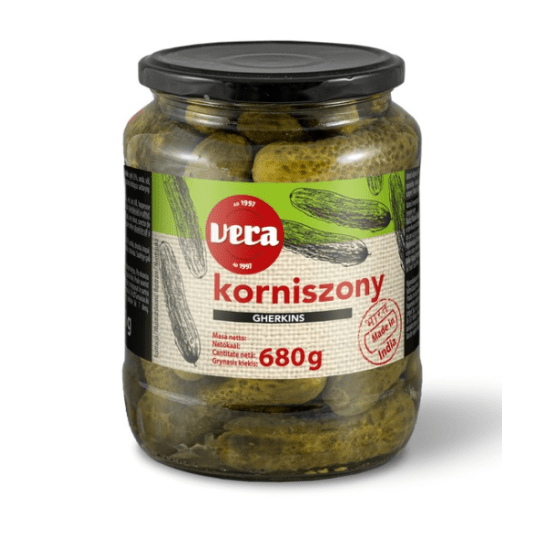 VERA Korniszony konserwowe 680/370g SŁÓJ K/12 -zdjęcie numer 1