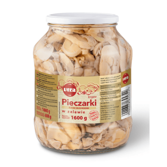 VERA Pieczarki krojone w zalewie 1600/800g -zdjęcie numer 1