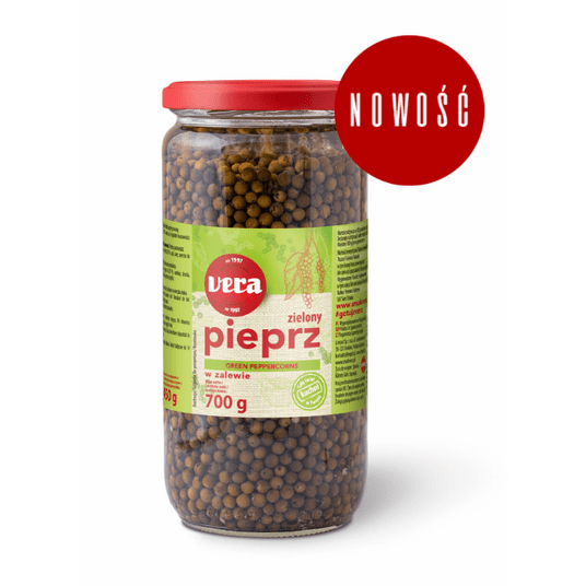 VERA Pieprz zielony w zalewie 700g/450g SŁÓJ -zdjęcie numer 1
