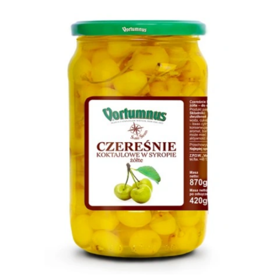VT Czereśnie koktajlowe żółte 870g -zdjęcie numer 1