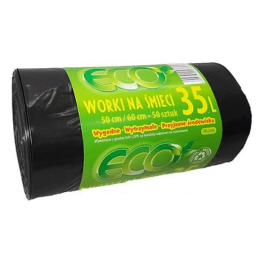 Worki na śmieci LDPE 35L A'50 K/20 -zdjęcie numer 1