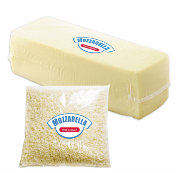 BIE Mozzarella granulat 2kg / karton 10kg /