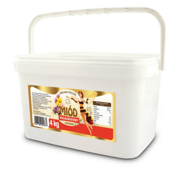 CD Miód wielokwiatowy KRÓLOWA PSZCZÓŁ 4 kg WIADRO