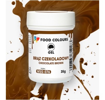 Food Żel Brąz Czekolad WSG-076 Chocolate Brown 35g