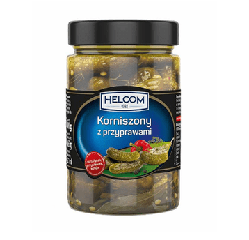 HELCOM Ogórki korniszony z przyprawami 1,6kg/800g