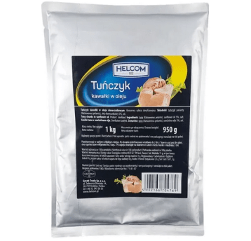 HELCOM Tuńczyk kawałki w oleju WOREK 1000G