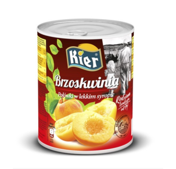 KIER Brzoskwinia 820g/480g połówki w syropie K/12