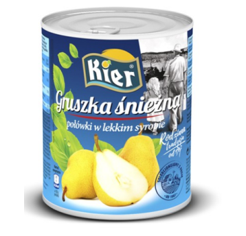 KIER Gruszka ŚNIEŻNA w syropie 850g