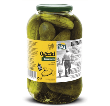 KIER Ogórki konserwowe 4100g/2200g SŁÓJ (9-12cm)