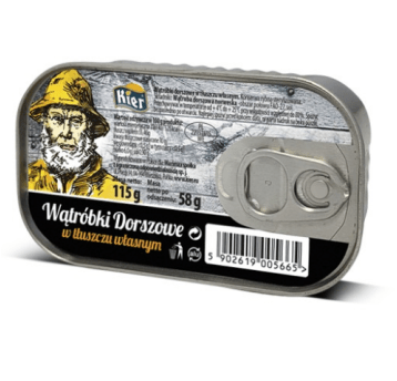 KIER Wątróbki dorszowe w tłuszczu własnym 115g