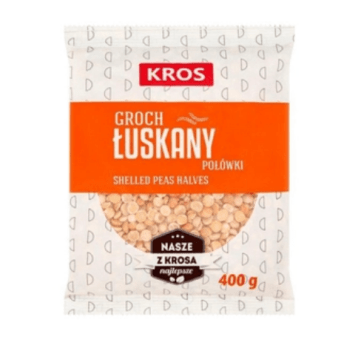 KROS Groch łuskany połówki 400g WOREK K/12