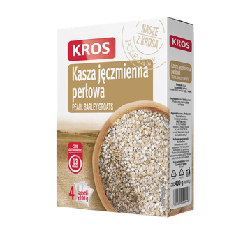 KROS Kasza jęczmienna perłowa 4x100g KARTONIK K/12