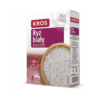 KROS Ryż biały 4 x 100 g KARTONIK K/12