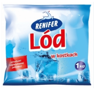 * MR Lód w kostkach 1kg K/12szt RENIFER