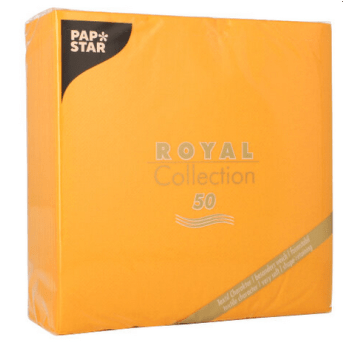 PAPSTAR 82219 Serw. ROYAL POMARAŃCZOWY 40 1/4 a'50