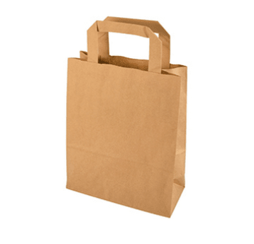 PAPSTAR 86443 Torby papier BRĄZ A'50 22x18x10 K/8