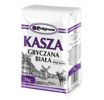 POLGREEN Kasza Gryczana BIAŁA niepalona 500g K/12