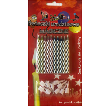 Świeczki urodzinowe MAGICZNE z podstawką